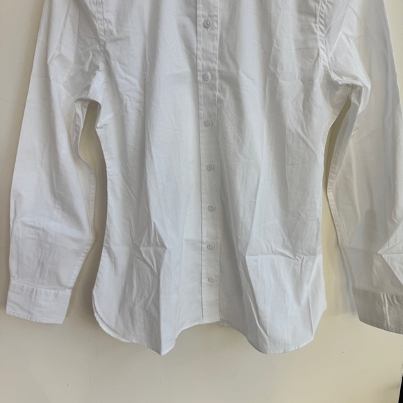 J Crew White Wren Slim Shirt Stretch Cotton Poplin Button Up Collar Women Size 2 - Picture 9 of 15